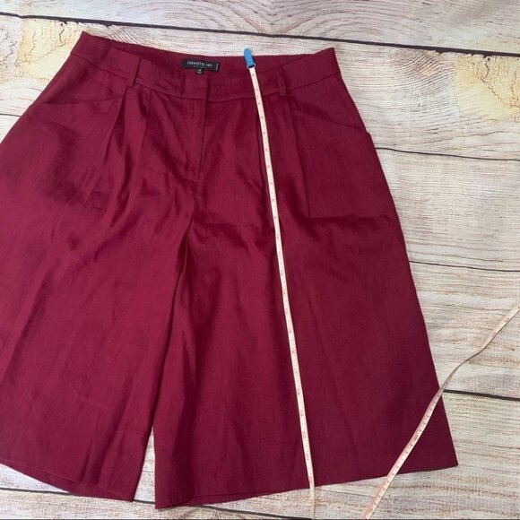 NWT Lafayette 148 NY Radicchio Linen Shorts Size 10 - Picture 11 of 16